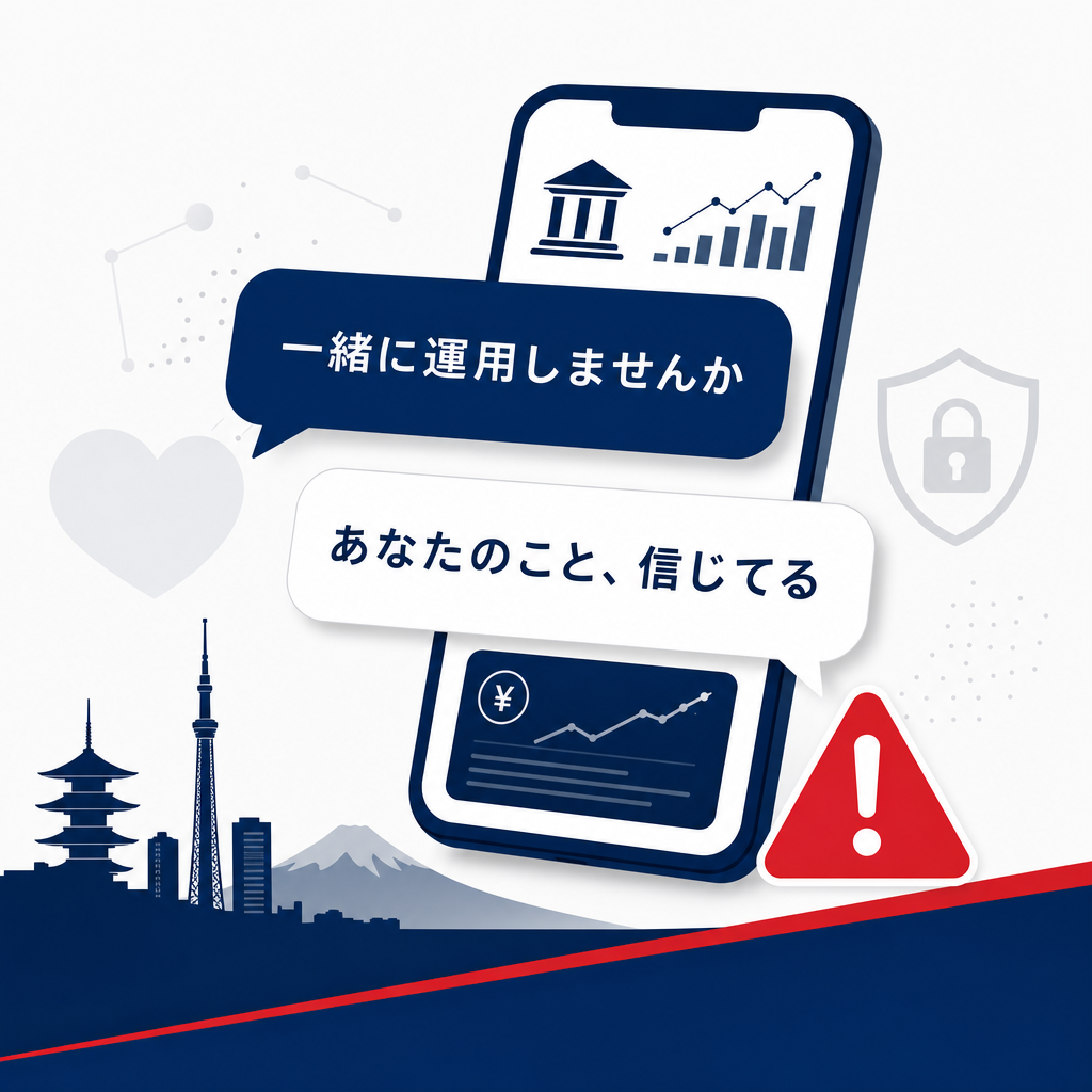 マッチングアプリやSNSで親密になった相手による投資勧誘のイメージ