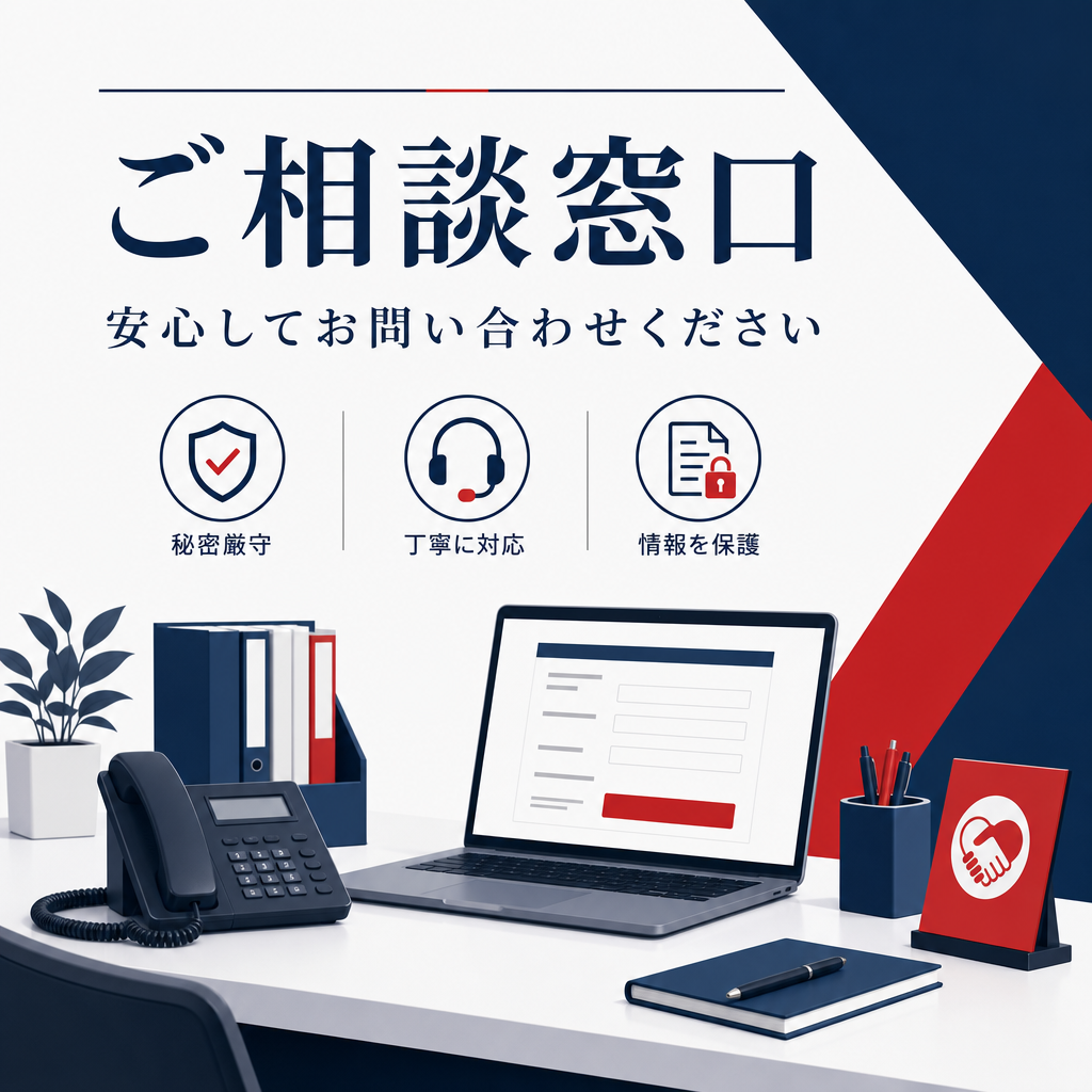 相談員が対応している様子のイラスト